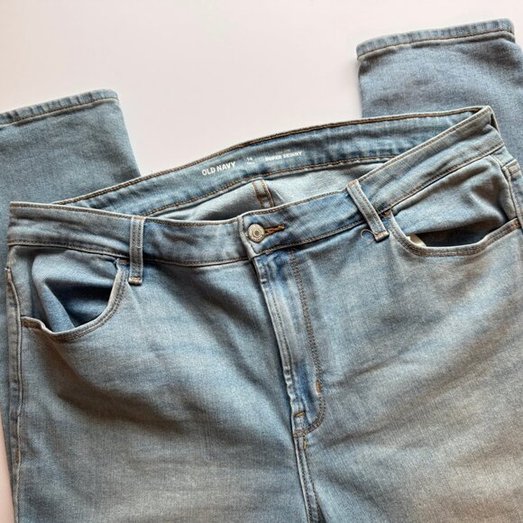 Old Navy Super Skinny High Rise Light Wash Jeans sz 14 Tall - Picture 1 of 7